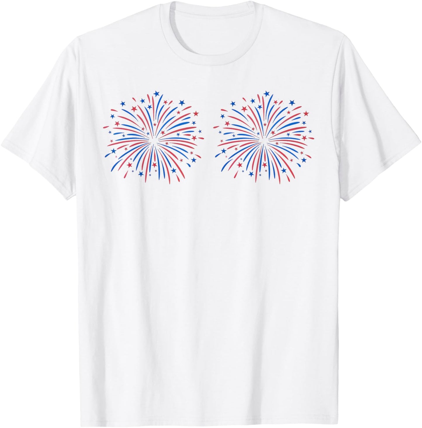 Funny Just Here For The Fireworks Shirt For Couple T-Shirt