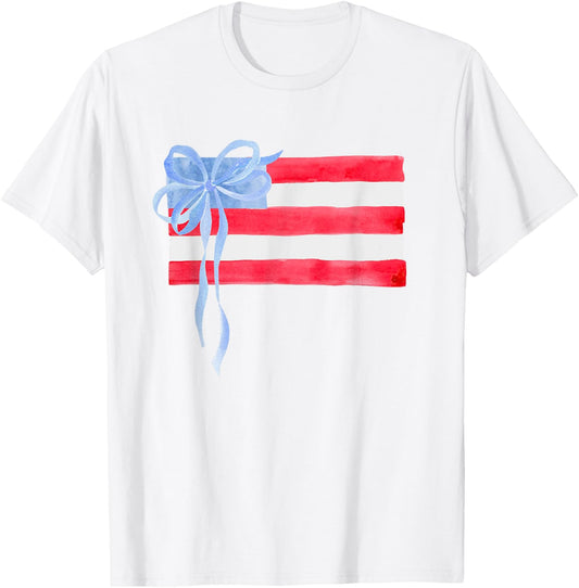 4th of july american flag aesthetic T-Shirt
