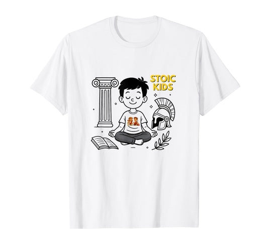 Stoic Kids T: Ancient Wisdom, Calm, Courage and Character T-Shirt