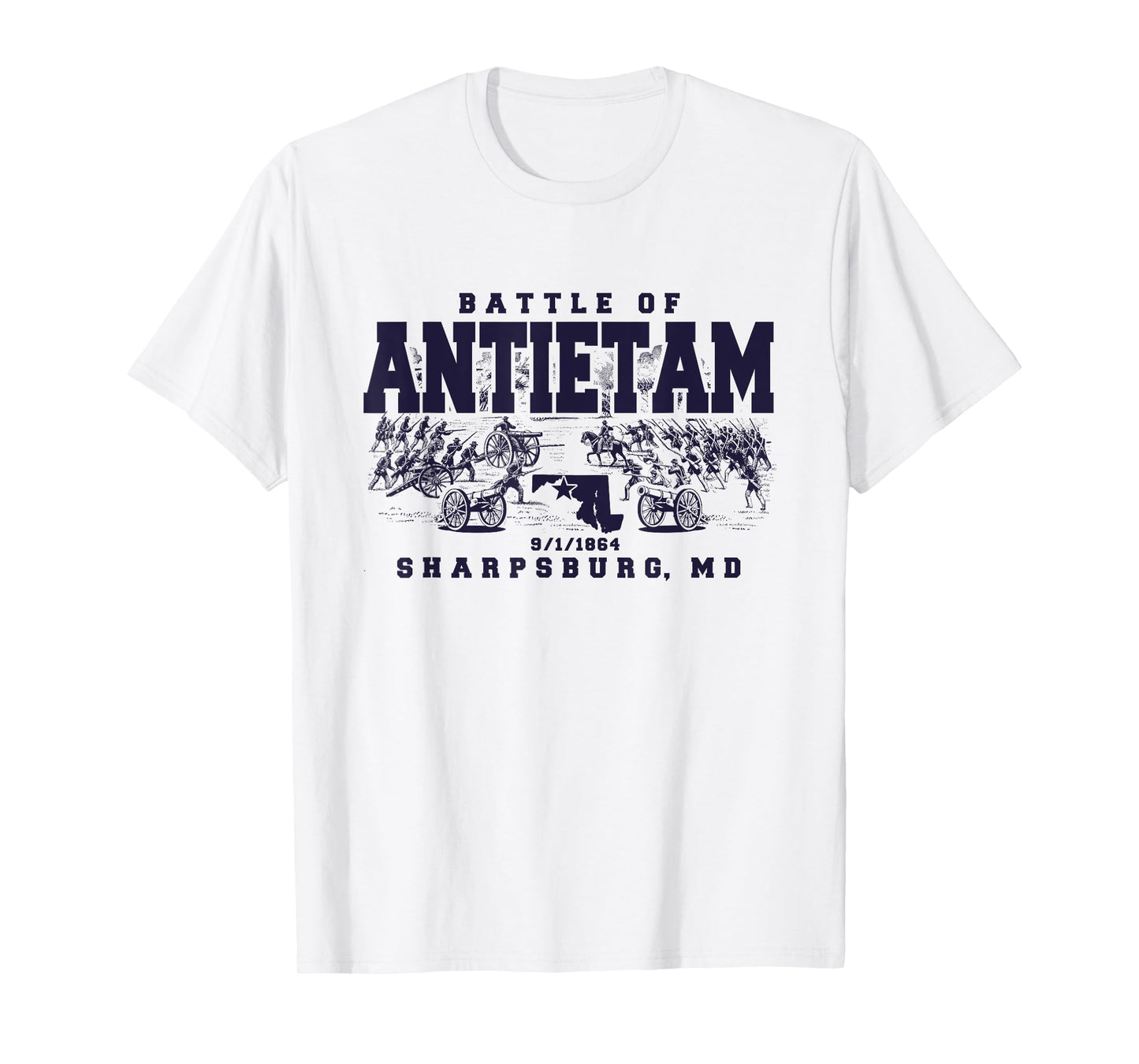 Civil War History The Battle Of Antietam Sharpsburg MD 1864 T-Shirt