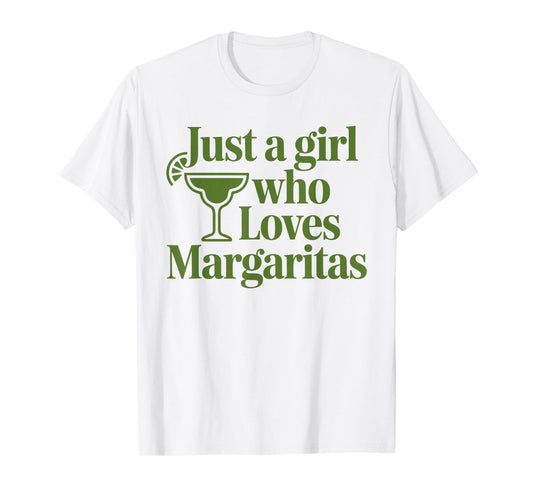 Just A Girl Who Loves Margaritas Funny Summer Vacation T-Shirt