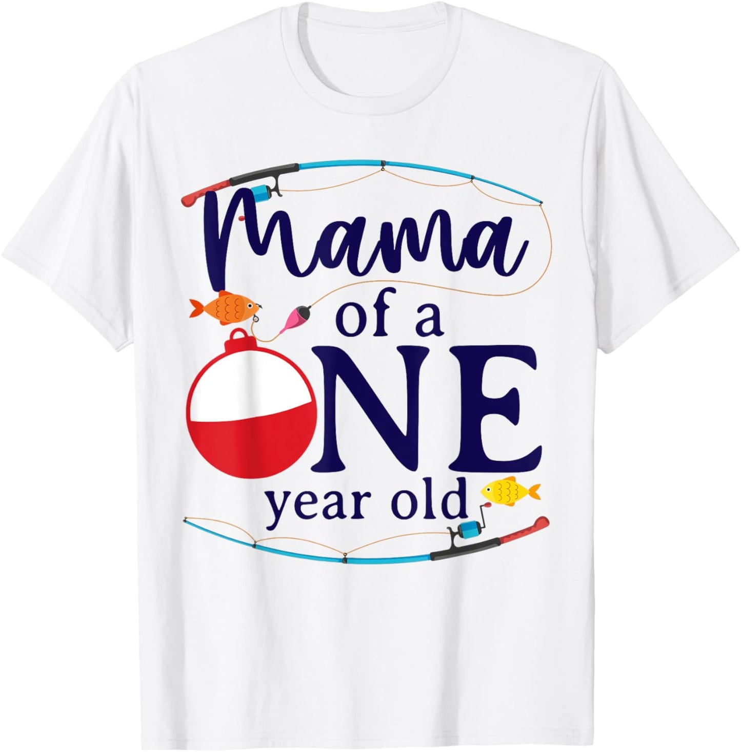 Mama Of The Big One Fishing O-Fish-Ally Birthday Boy Family T-Shirt