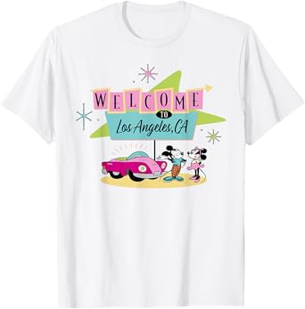Disney "Welcome to Los Angeles" Disneyland Celebration Retro T-Shirt