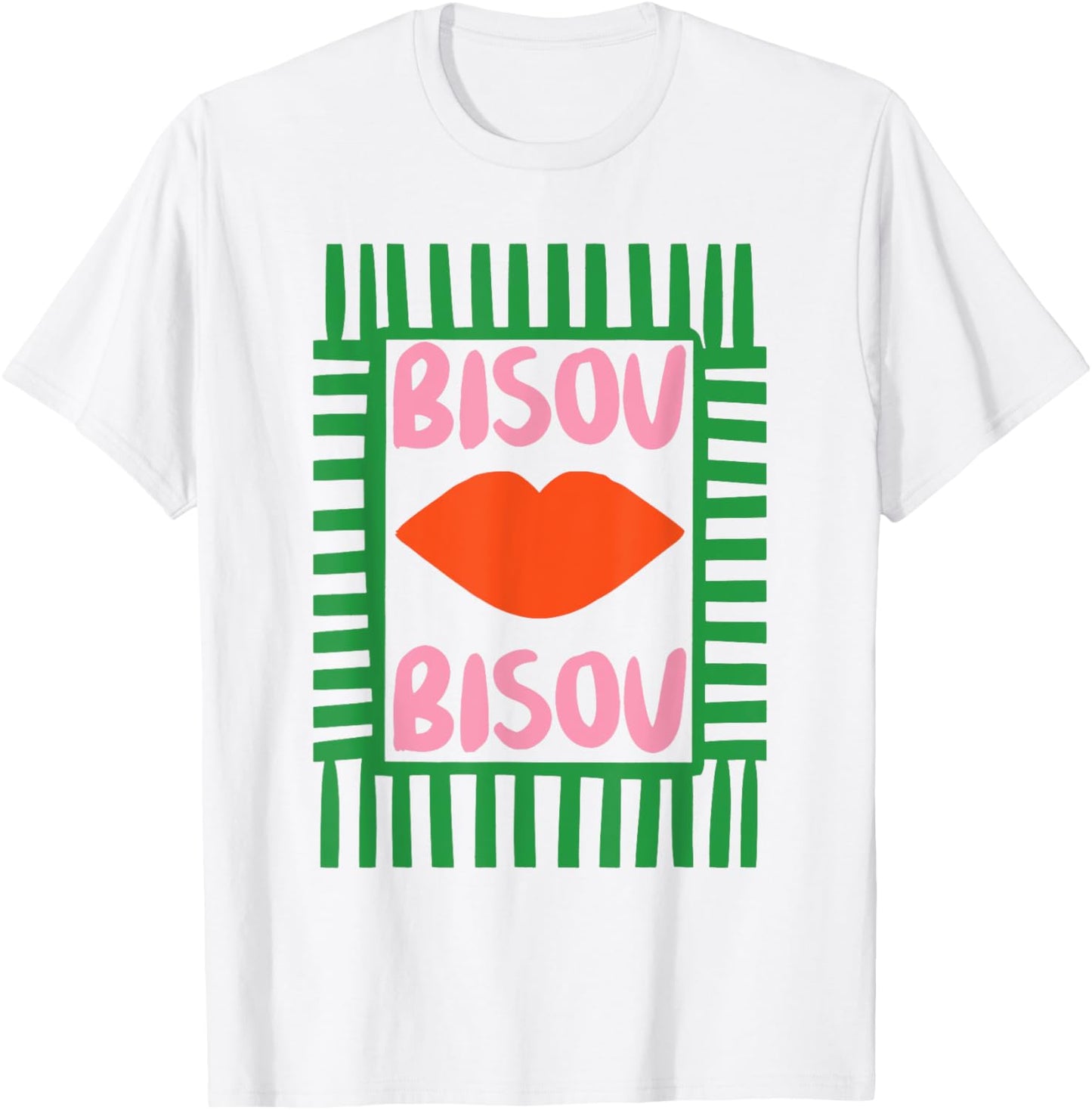 Retro French Bisous Paris Vacation Summer Vibes T-Shirt