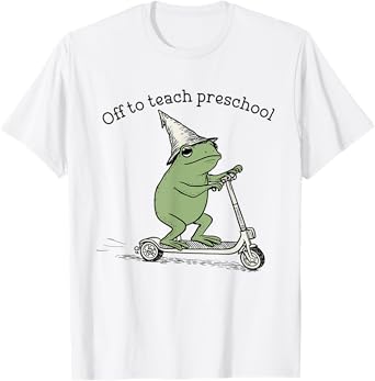 Pre K Grade Teacher Funny Frog Back to School Preschool T-Shirt