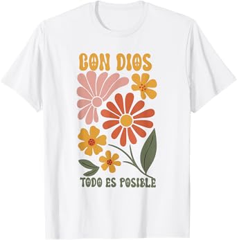 Camiseta cristiana en espanol para Mujer spanish Christian T-Shirt