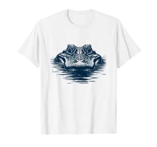 Just Chillin’ Gator - Minimal Alligator Eyes Above Water T-Shirt
