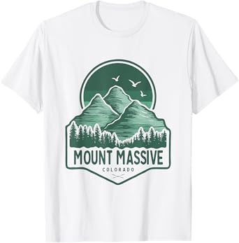 Mount Massive Mountains Colorado Hiking Outdoors Vintage T-Shirt