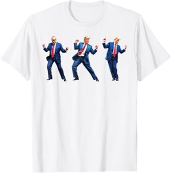 Trump Santa Christmas Xmas Pajamas Men Women Unisex-Adults T-Shirt Blue, White Short Sleeve Modern Humorous Holiday-Themed