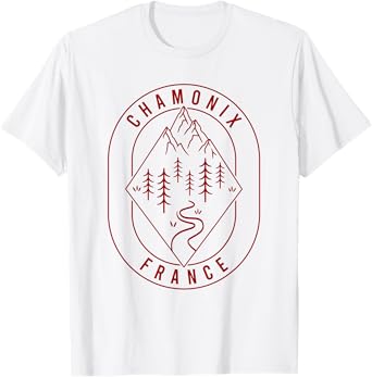 Chamonix Mountains France Hiking Outdoors Minimal T-Shirt