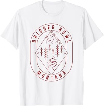 Bridger Bowl Mountains Montana Hiking Outdoors Minimal T-Shirt