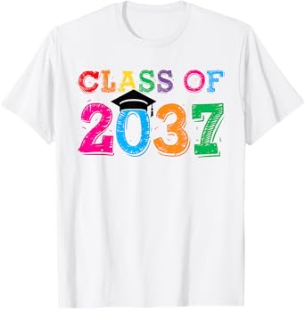 Class Of 2037 Grow With Me Shirt, Class 2037 Graduation T-Shirt