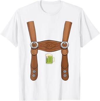 Lederhosen Suspenders Oktoberfest Bavarian Munich Beer T-Shirt