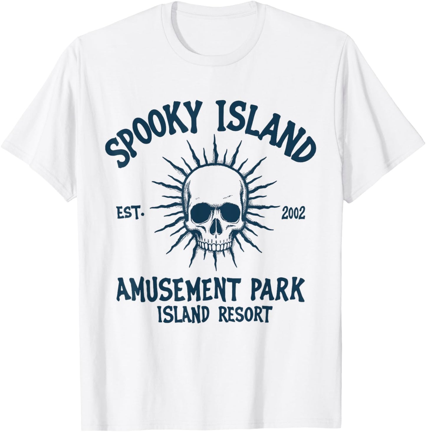 Vintage Spooky Island Amusement Park Island Men Women T-Shirt