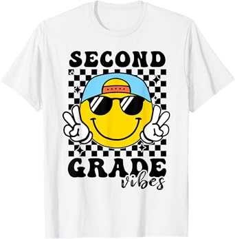 Second Grade Vibes Smile First Day of School 2nd Grade Team T-Shirt