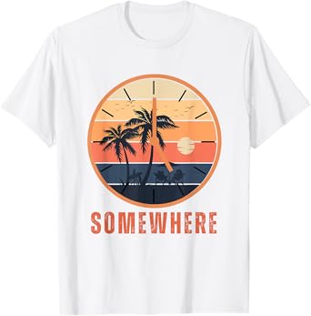 It's 5 O'clock Somewhere Retro Sunset Beach Shirt T-Shirt for Men Women