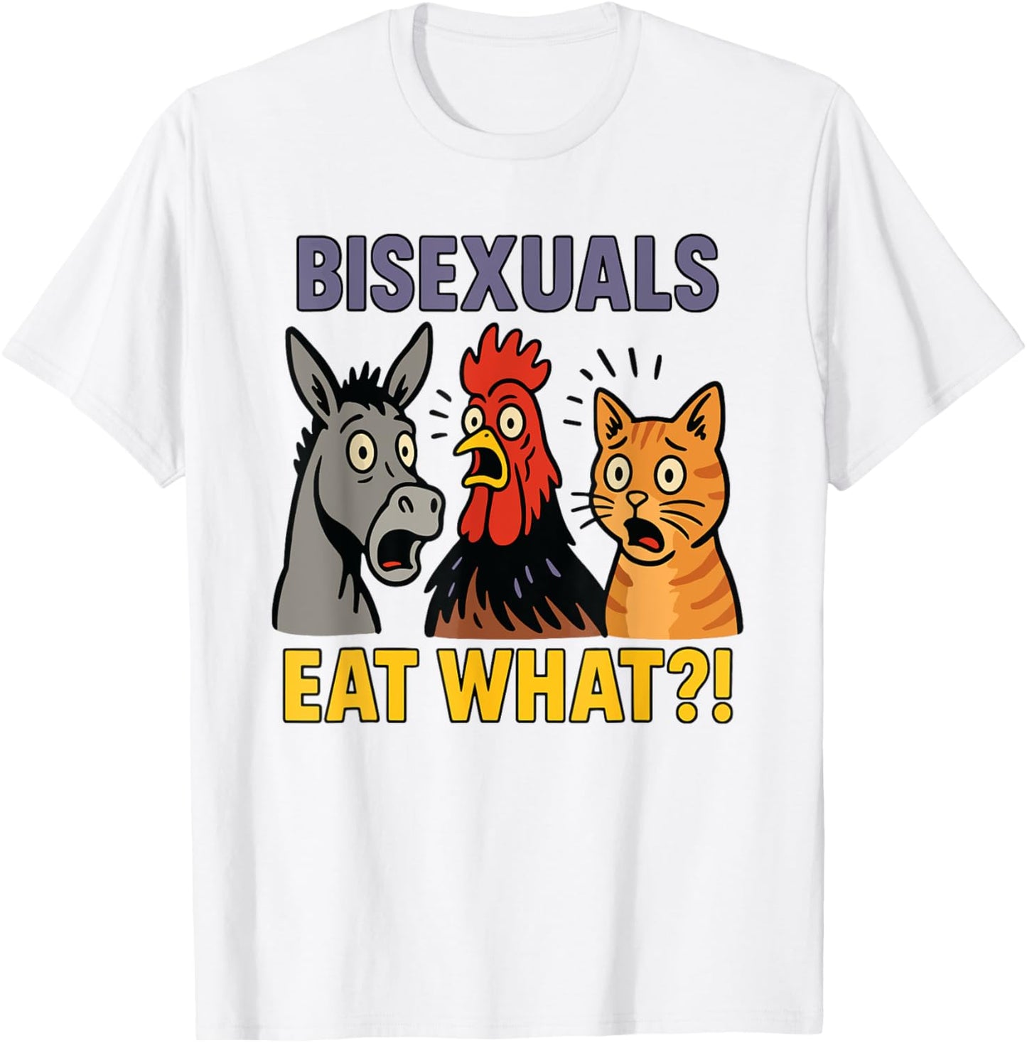 Groovy Bisexuals Funny Eat What Animals Pride LGBTQ T-Shirt
