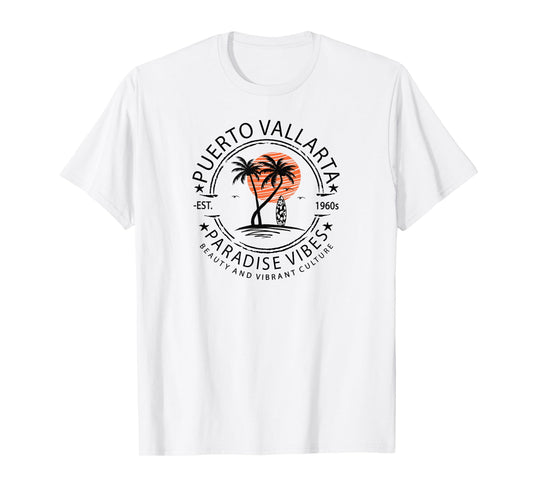 Puerto Vallarta Beach Mexico Vacation Tropical Summer T-Shirt for Men Women Girls Kids