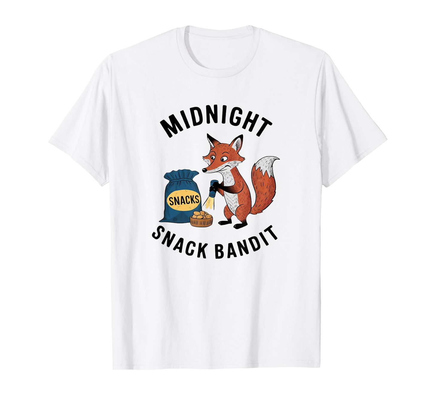 Midnight Snacks Bandit Funny Food Lover Snack Time Product T-Shirt