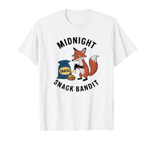 Midnight Snacks Bandit Funny Food Lover Snack Time Product T-Shirt