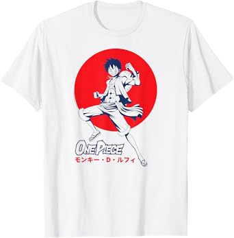 One Piece Anime Luffy D. Monkey Action Pose T-Shirt