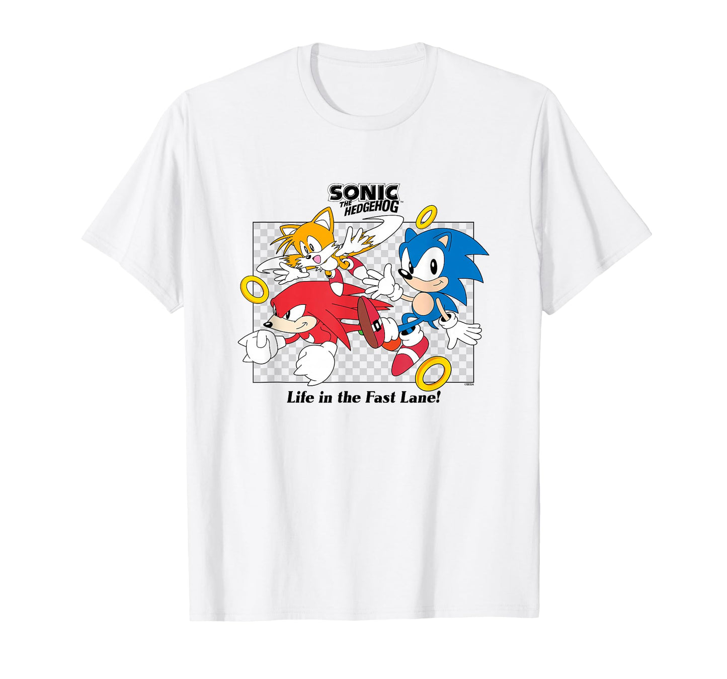 Sonic The Hedgehog Life In The Fast Lane Tails & Knuckles T-Shirt