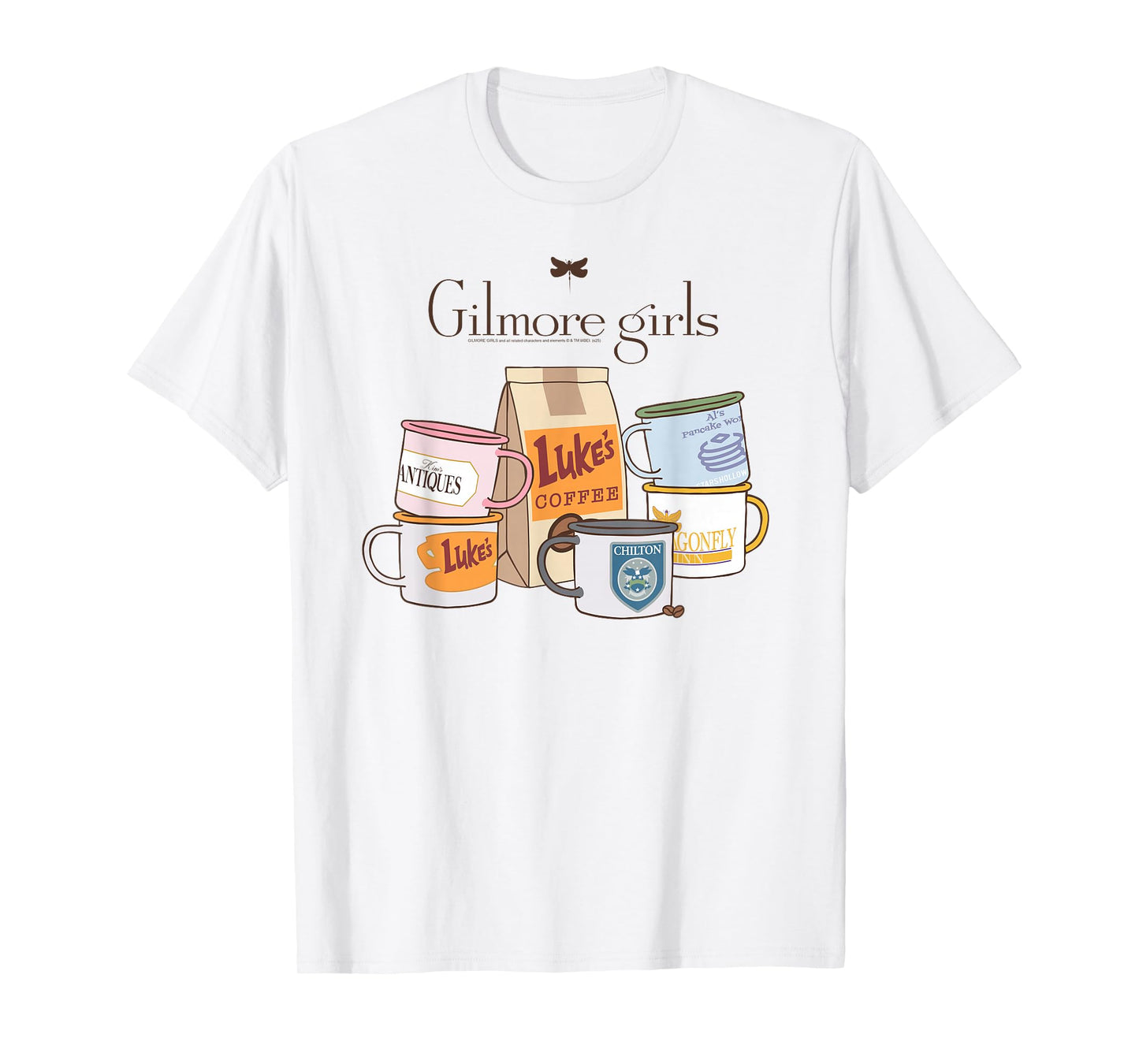 Gilmore Girls Coffee and Mugs with Logo TV Show T-Shirt