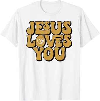 Jesus Loves You Retro Vintage Style Graphic Men Womens T-Shirt