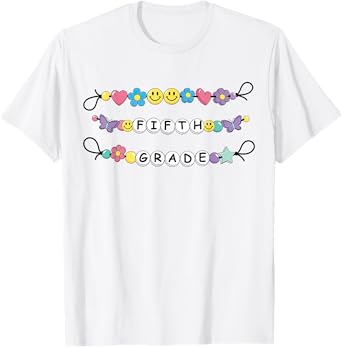 Fifth Grade Friendship Bracelet First Day of 5th Grade Girls T-Shirt