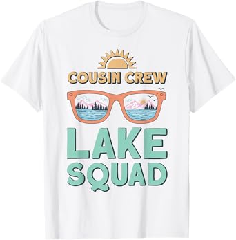 Cousin Crew Lake Squad 2025 Family Reunion Summer Vacation T-Shirt for Men Women Girls Kids