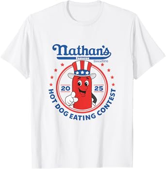 Nathan’s Famous Hot Dog Eating Contest 2025 Funny T-Shirt