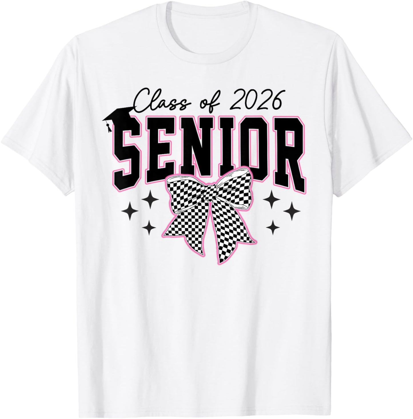 Senior 2026 Class of 2026 Girls Coquette Bow Teacher Student T-Shirt