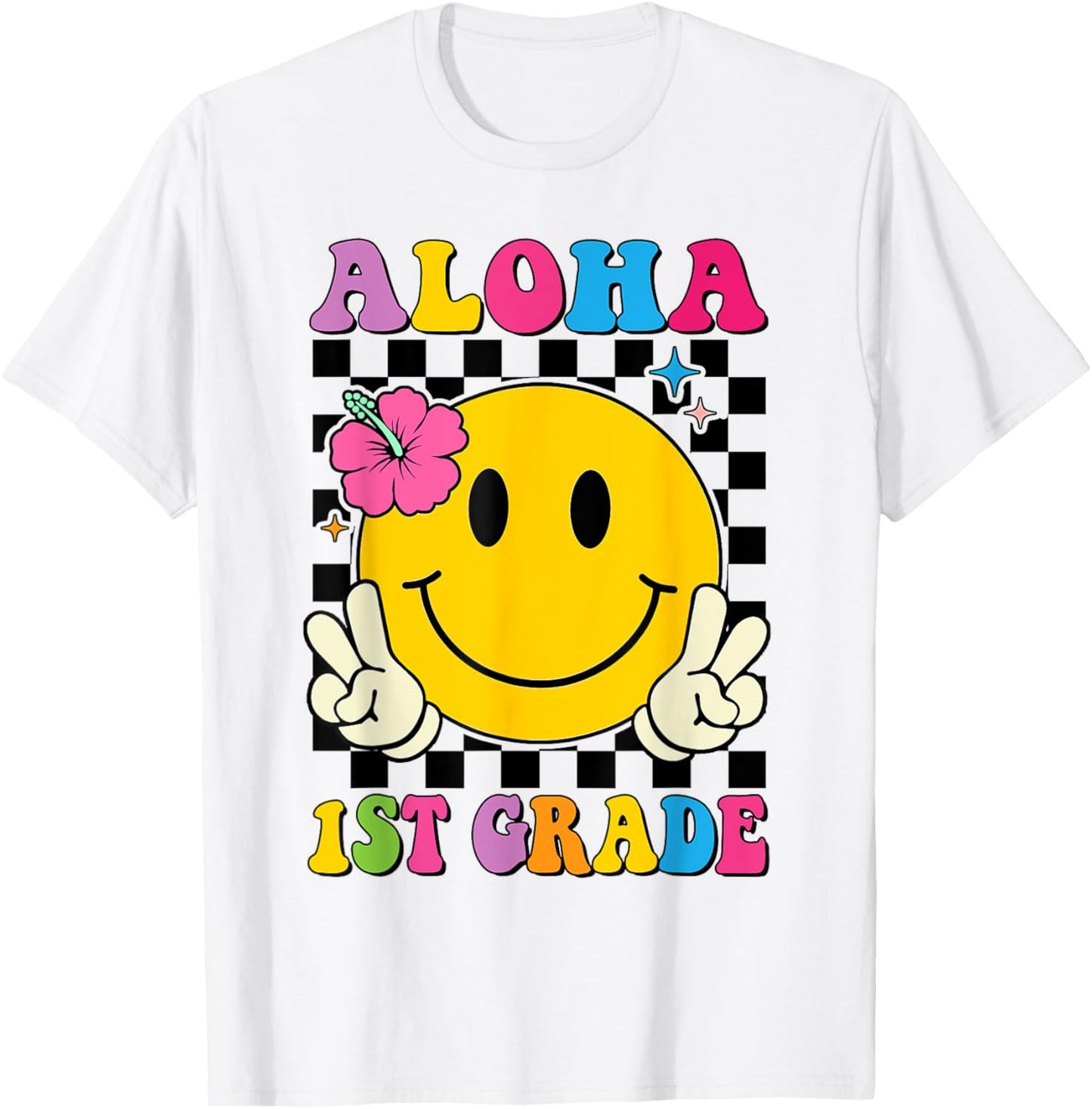 Aloha First Grade Teacher Summer Vacation Beach Hawaiian T-Shirt