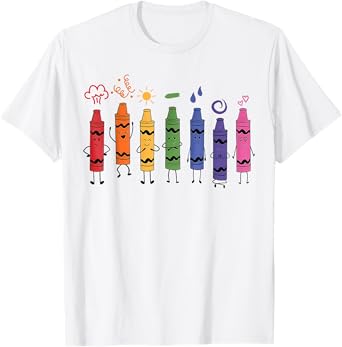 Mood Color Crayons Teacher T-Shirt