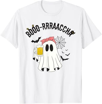 Boo-Rracha Ghost Borracho Beer Mexican Hispanic Halloween T-Shirt