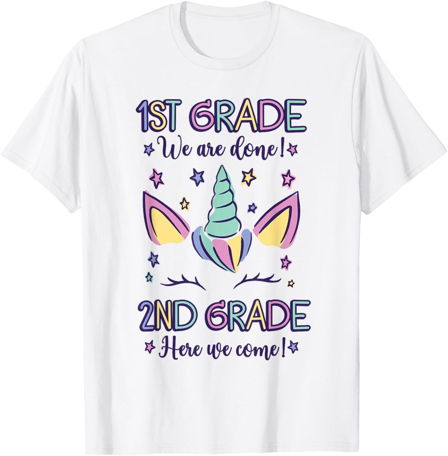 1st Grade Done 2nd Grade Here We Come 2025 Kids Back To School Tee by TeeBrew