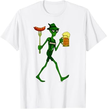 Octoberfest Alien Beer Festival Funny Oktoberfest T-Shirt