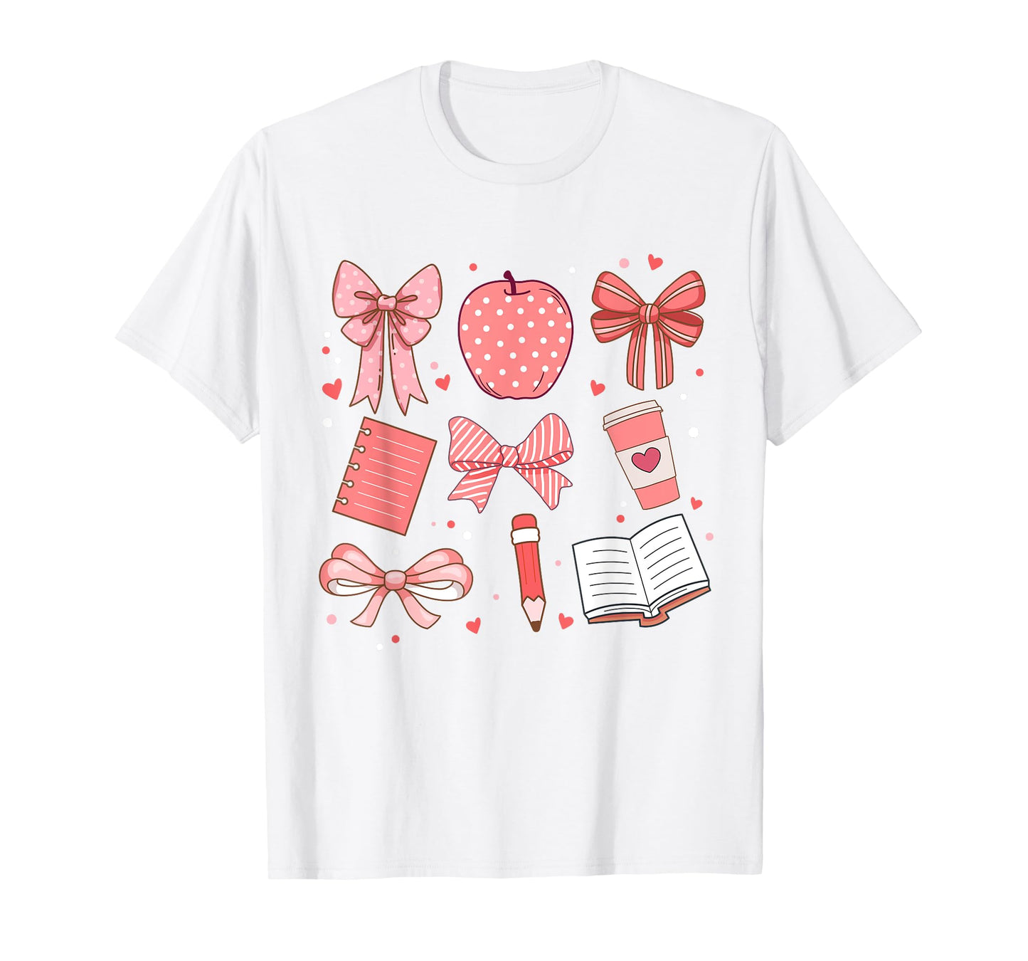 Happy Back To School 1st Day Toddler Girl Boho Coquette Bows T-Shirt