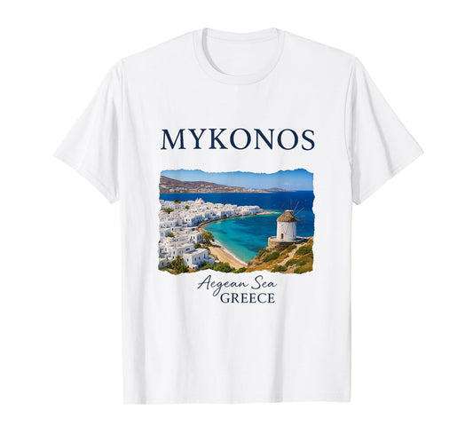 Greek Island Mykonos Vacation Travel Coastal Life T-Shirt
