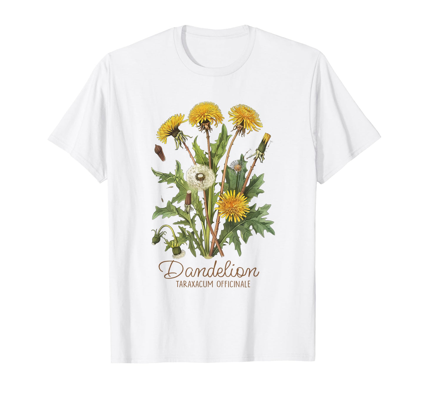 Dandelion Vintage Botanical Herbalist Gardening Dandelion T-Shirt