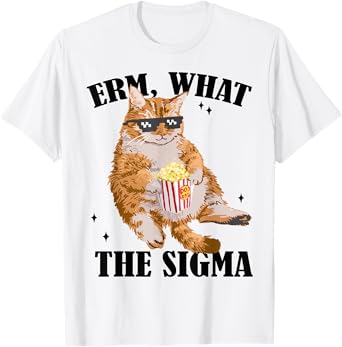 Funny Cat meme Quote Erm What Sigma For Men Women Cool Sigma T-Shirt
