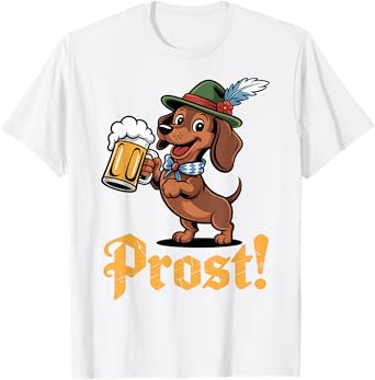 Oktoberfest Wiener Dog Prost German Costume Men Women T-Shirt