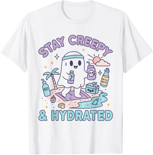 Summerween Beach Halloween Ghost T-Shirt