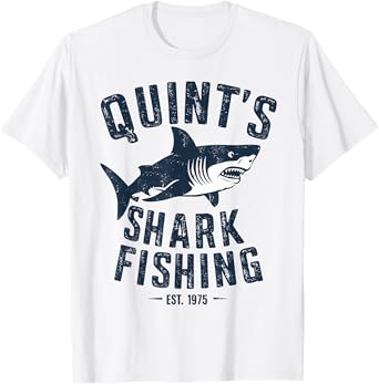 Vintage Quint's Shark Fishing 1975 Retro T-Shirt