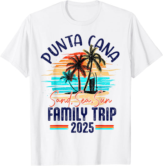 Family Punta Cana Vacation 2025 Summer Vacation Matching T-Shirt