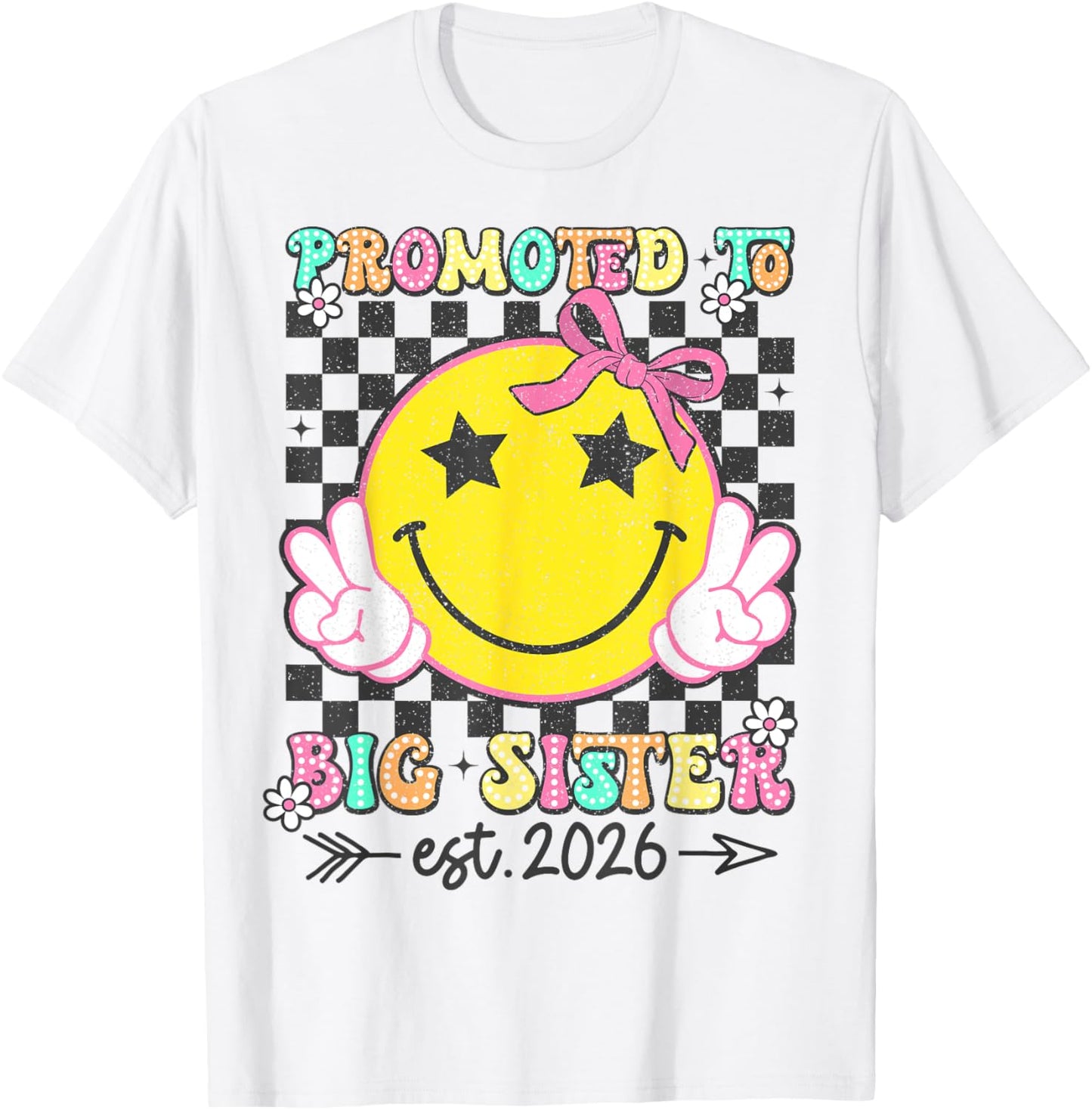 Retro Promoted to Big Sister 2026 Soon to be Big Sis T-Shirt