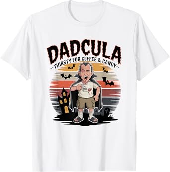 Funny Dadcula Halloween Dad Dracula Costume T-Shirt