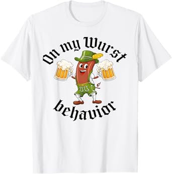 Oktoberfest Sausage Costume Funny German Beer Lover Outfit T-Shirt