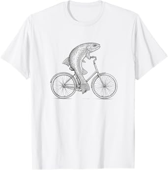 Mountain Bike trout fishing bicycle T-Shirt