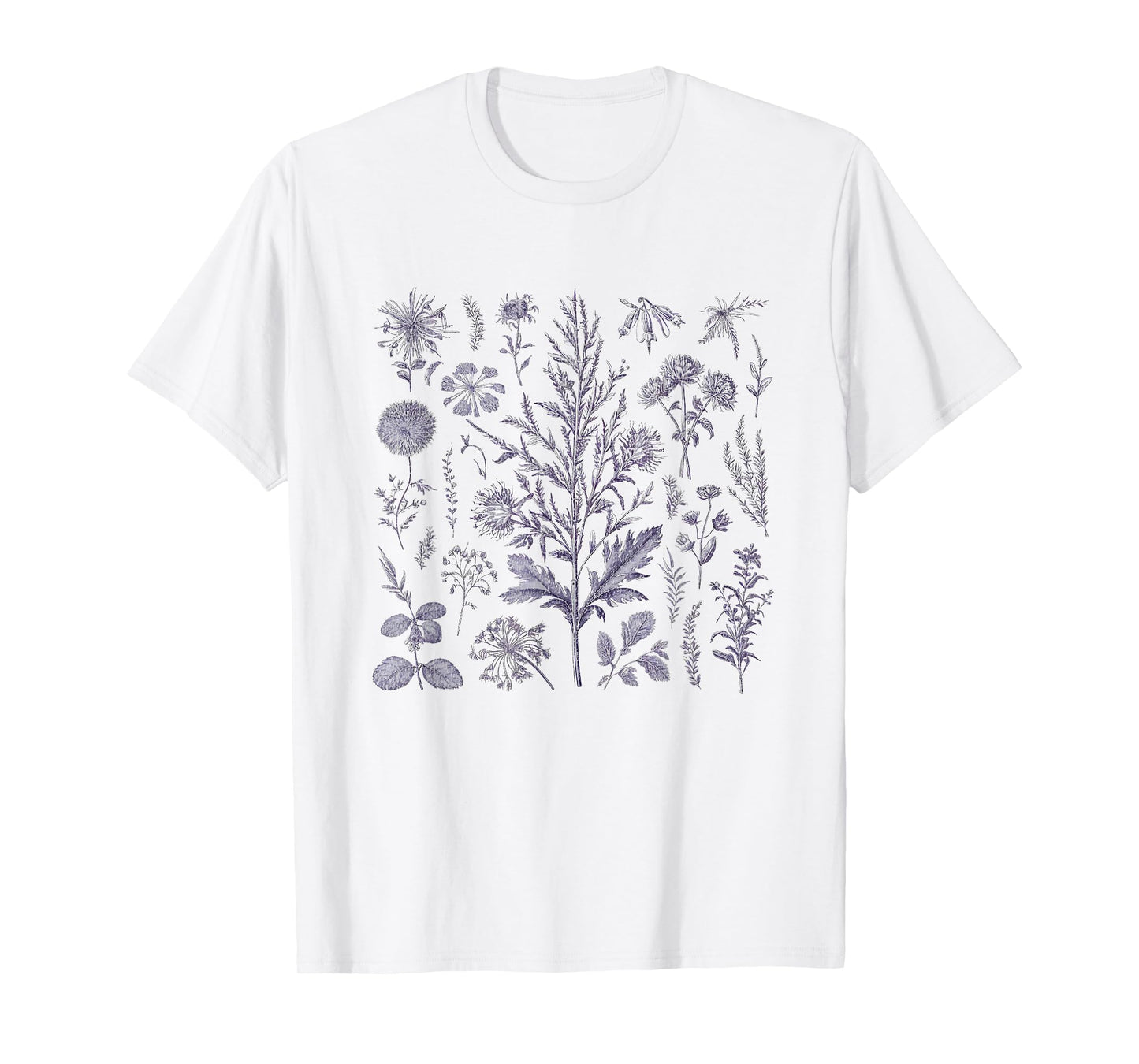 Vintage Inspired Flower Botanical Naturalist T-Shirt